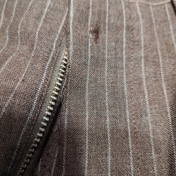 3-piece Brown Pinstripe suit - Picture 6 of 11